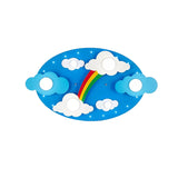 Cloud Rainbow Kids Bedroom Ceiling Lamp Metal Cartoon Flush Mount Light in Blue Clearhalo 'Ceiling Lights' 'Close To Ceiling Lights' 'Close to ceiling' 'Flush mount' Lighting' 173523