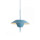 Grey/White/Pink Cone Hanging Ceiling Light Modern 1 Light Metal Drop Pendant with Inverted Conical Insert, 12"/16"W Clearhalo 'Ceiling Lights' 'Modern Pendants' 'Modern' 'Pendant Lights' 'Pendants' Lighting' 173591