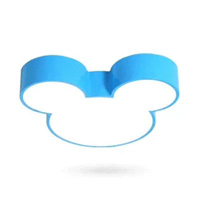 Metal Mouse Flush Ceiling Light Cartoon Modern Ceiling Fixture Light for Girls Bedroom Blue White Clearhalo 'Ceiling Lights' 'Close To Ceiling Lights' 'Close to ceiling' 'Flush mount' Lighting' 17375