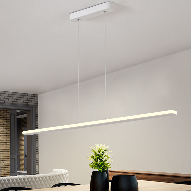 16"/23.5"/31.5" Wide Oval Hanging Pendant Light Contemporary LED Kitchen Ceiling Pendant over Table in Warm/White Light Clearhalo 'Ceiling Lights' 'Modern Pendants' 'Modern' 'Pendant Lights' 'Pendants' Lighting' 173806