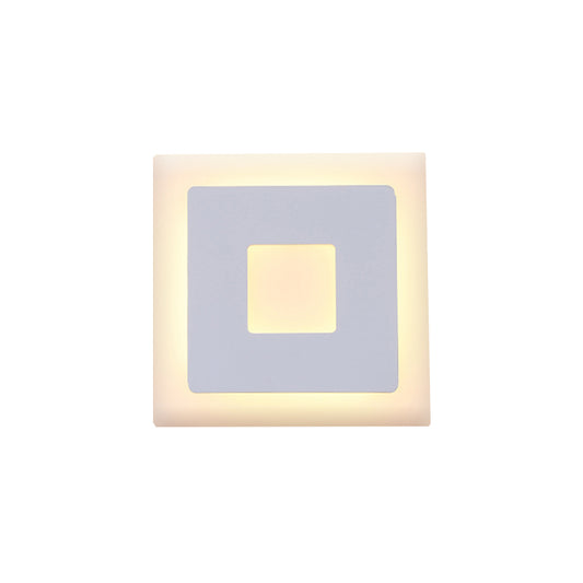 Black/White Frame LED Sconce Lamp Modern 1 Light Acrylic Wall Mounted Light in Warm/White Light Clearhalo 'Modern wall lights' 'Modern' 'Wall Lamps & Sconces' 'Wall Lights' Lighting' 174438