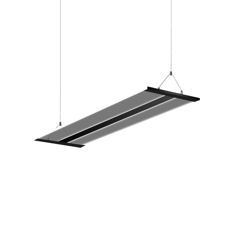 Ultra Slim Acrylic LED Light Fixture Modern Single Light Black/White Ceiling Lamp in Warm/White Light, 35.5"/47" Wide Black Clearhalo 'Ceiling Lights' 'Modern Pendants' 'Modern' 'Pendant Lights' 'Pendants' Lighting' 174638