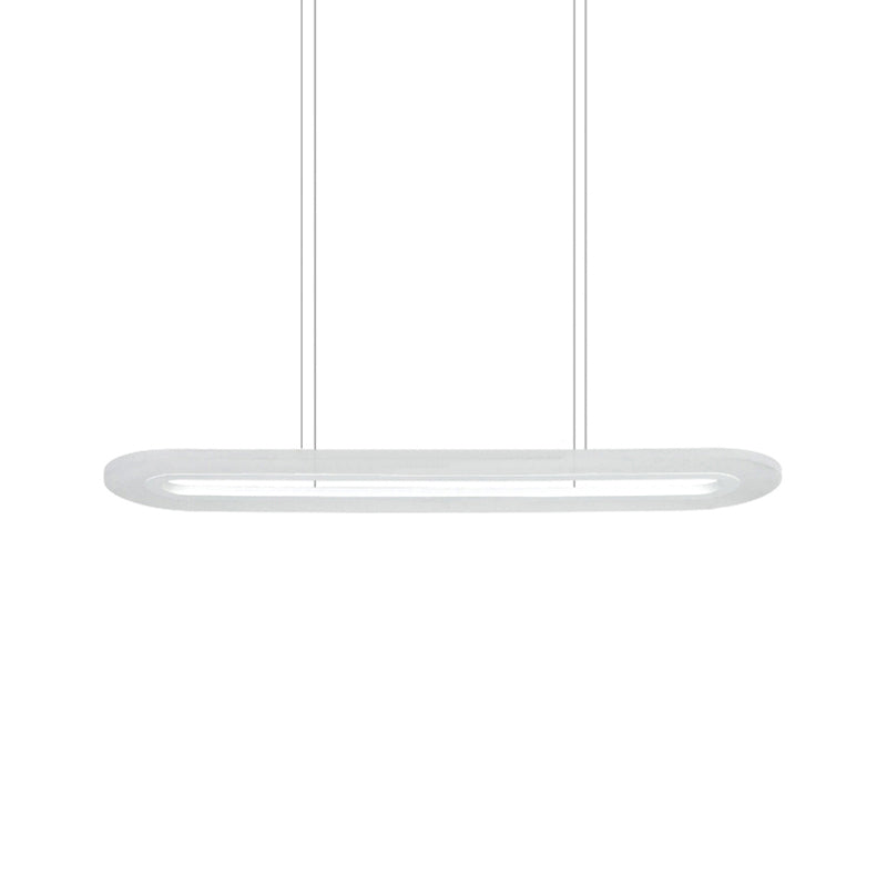 Oval Office Ceiling Light Acrylic 31.5"/39" Wide LED Modernism Pendant in Warm/White/Natural Light Clearhalo 'Ceiling Lights' 'Modern Pendants' 'Modern' 'Pendant Lights' 'Pendants' Lighting' 174881