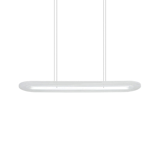 Oval Office Ceiling Light Acrylic 31.5"/39" Wide LED Modernism Pendant in Warm/White/Natural Light Clearhalo 'Ceiling Lights' 'Modern Pendants' 'Modern' 'Pendant Lights' 'Pendants' Lighting' 174881