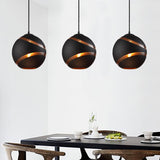 Orbit Shade Suspended Lamp Contemporary Style Black/White Handblown Glass 1 Light Dining Room Pendant Light Black Clearhalo 'Ceiling Lights' 'Glass shade' 'Glass' 'Modern Pendants' 'Modern' 'Pendant Lights' 'Pendants' Lighting' 174983