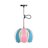 Metal Bud Shade Ceiling Lamp Modern Black/Pink/Yellow Pendant Light Fixture for Dining Room with Adjustable Cord, 8"/12" Wide Clearhalo 'Ceiling Lights' 'Modern Pendants' 'Modern' 'Pendant Lights' 'Pendants' Lighting' 175055