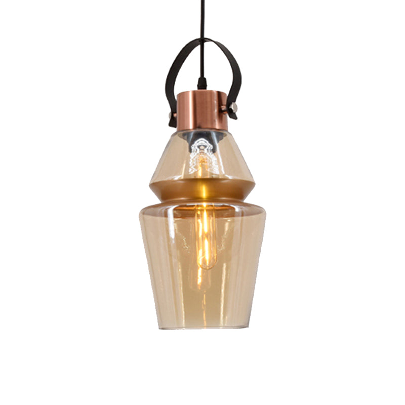 Gourd/Cone Glass Pendant Lighting Modernist 1 Light Brown Hanging Ceiling Fixture for Dining Room Brown A Clearhalo 'Ceiling Lights' 'Glass shade' 'Glass' 'Modern Pendants' 'Modern' 'Pendant Lights' 'Pendants' Lighting' 175209