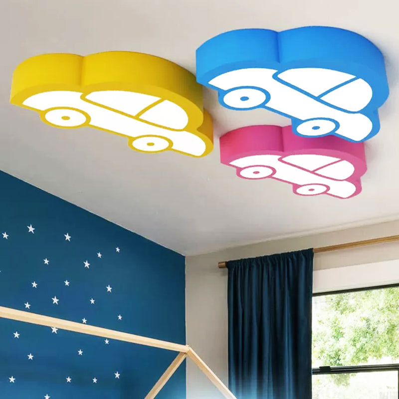 Acrylic Car Flush Ceiling Light Child Bedroom Nordic Style Macaron Colored Ceiling Lamp Clearhalo 'Ceiling Lights' 'Close To Ceiling Lights' 'Close to ceiling' 'Flush mount' Lighting' 175496