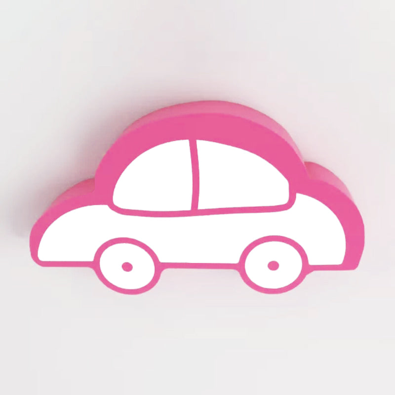 Acrylic Car Flush Ceiling Light Child Bedroom Nordic Style Macaron Colored Ceiling Lamp Pink Clearhalo 'Ceiling Lights' 'Close To Ceiling Lights' 'Close to ceiling' 'Flush mount' Lighting' 175500