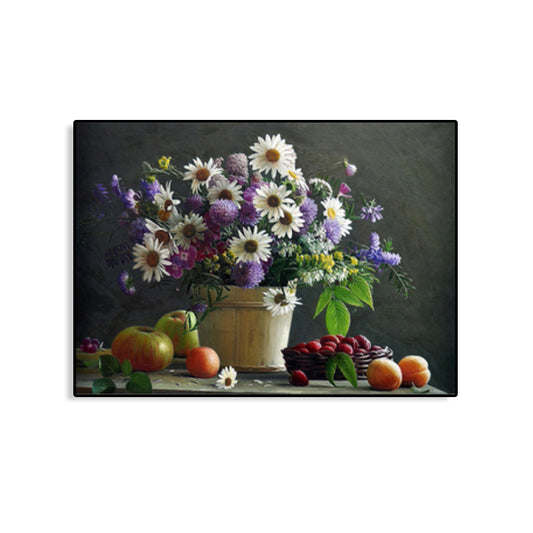 Impressionism Blooming Flower Wall Decor Canvas Light Color Florentine Art Print, Multiple Sizes Clearhalo 'Arts' 'Canvas Art' 1759542