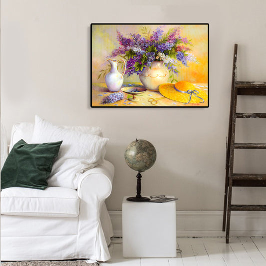 Impressionism Blooming Flower Wall Decor Canvas Light Color Florentine Art Print, Multiple Sizes Clearhalo 'Arts' 'Canvas Art' 1759544