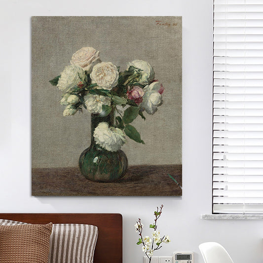 Soft Color Oil Painting Canvas Textured Impressionism Style Bedroom Wall Art Print Clearhalo 'Arts' 'Canvas Art' 1759697