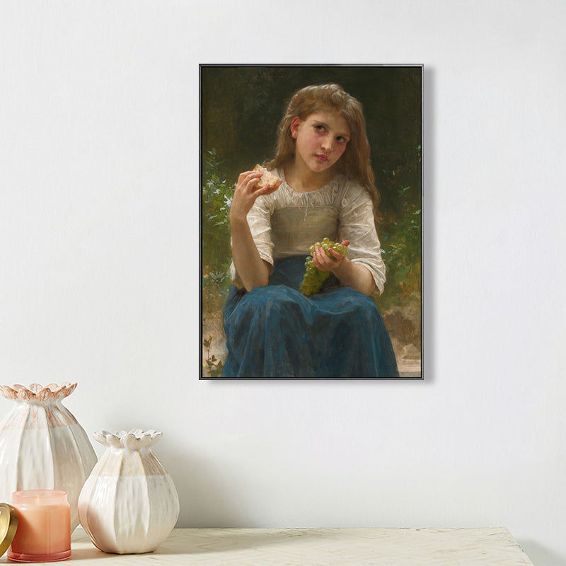 Carefree Little Girl Canvas Print Textured Renaissance for Girls Bedroom Painting Clearhalo 'Arts' 'Canvas Art' 1760091