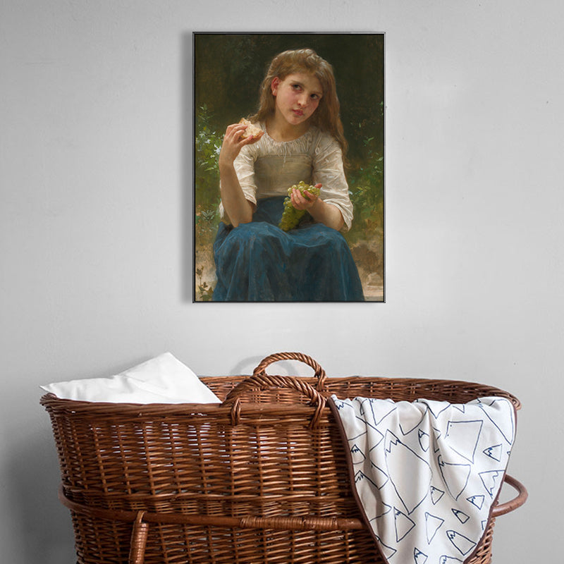 Carefree Little Girl Canvas Print Textured Renaissance for Girls Bedroom Painting Clearhalo 'Arts' 'Canvas Art' 1760092