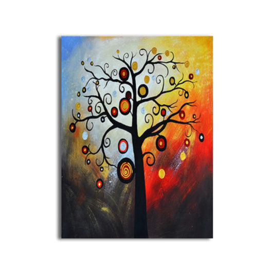 Magical Flower Tree Painting Light Color Modern Art Style Wall Decor for Dining Room Clearhalo 'Arts' 'Canvas Art' 1760105