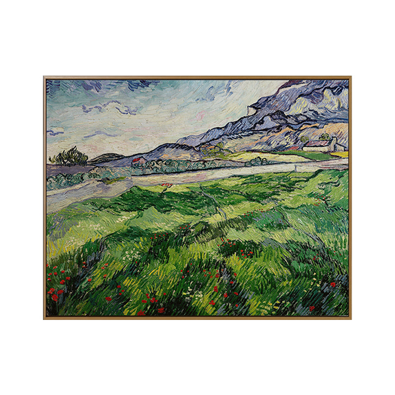 Textured Vast Grassland View Painting Impressionism Canvas Wall Art Decor, Multiple Sizes Clearhalo 'Arts' 'Canvas Art' 1760190