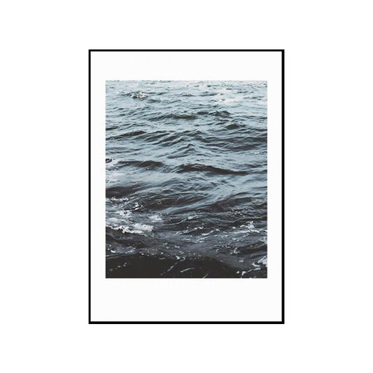 Photographic Print Ocean Water Canvas Modern Style Textured Wall Art in Blue for Home Clearhalo 'Art Gallery' 'Canvas Art' 'Contemporary Art Gallery' 'Modern' Arts' 1760194