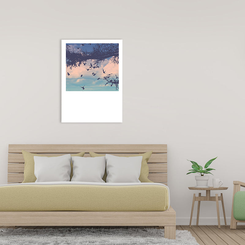 Contemporary Sky Scene Wall Decor Canvas Light Color Natural Landscape Art Print, Multiple Sizes Clearhalo 'Art Gallery' 'Canvas Art' 'Contemporary Art Gallery' 'Modern' Arts' 1760501