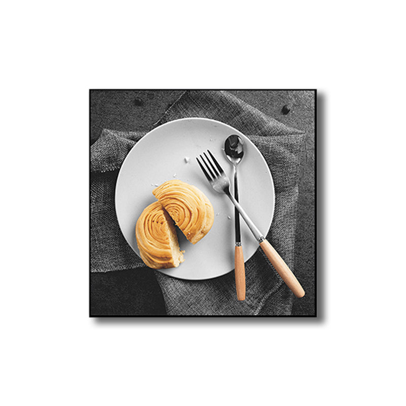 Photographs Breakfast Canvas Art Modern Tasty Food Wall Decor in Light Color for Cafe Clearhalo 'Art Gallery' 'Canvas Art' 'Contemporary Art Gallery' 'Modern' Arts' 1761301