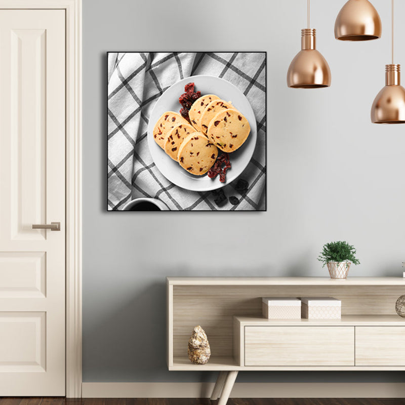 Photographs Breakfast Canvas Art Modern Tasty Food Wall Decor in Light Color for Cafe Clearhalo 'Art Gallery' 'Canvas Art' 'Contemporary Art Gallery' 'Modern' Arts' 1761310