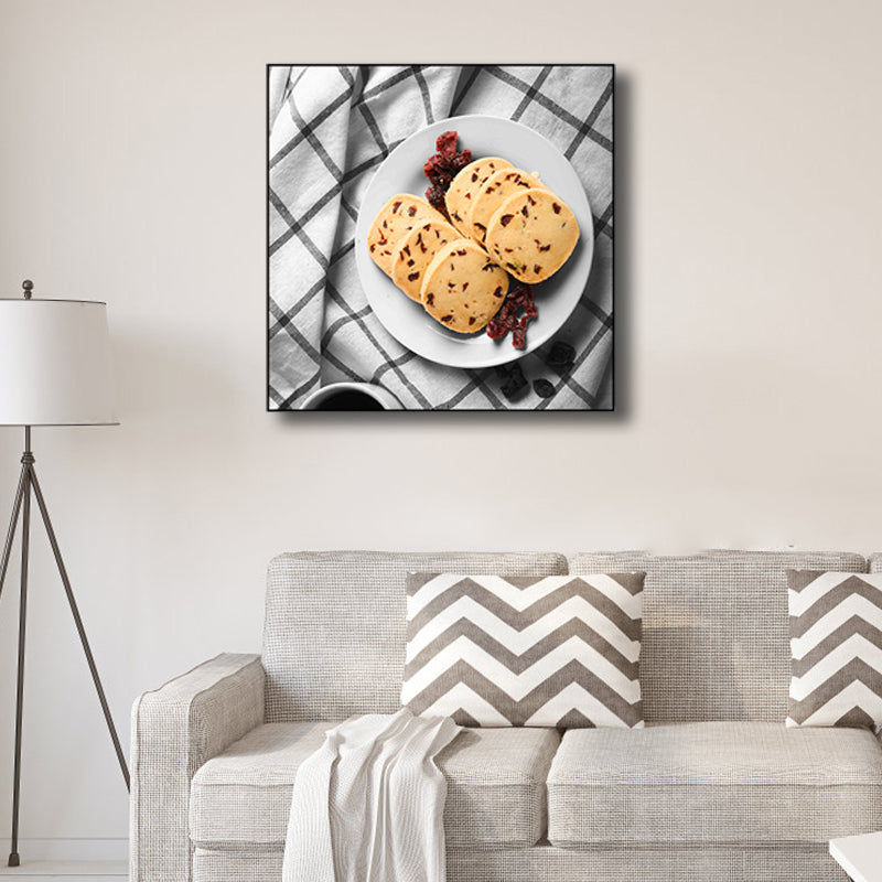 Photographs Breakfast Canvas Art Modern Tasty Food Wall Decor in Light Color for Cafe Clearhalo 'Art Gallery' 'Canvas Art' 'Contemporary Art Gallery' 'Modern' Arts' 1761311