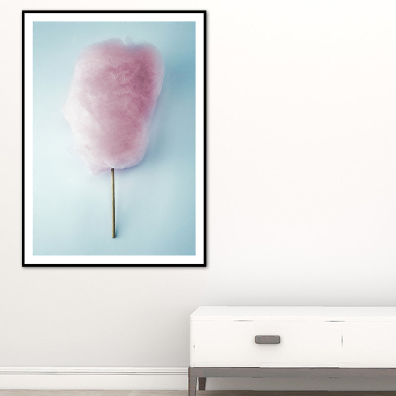 Cotton Candy Wall Art Pink Modernist Canvas Print for Girls Bedroom, Multiple Sizes Pink Clearhalo 'Art Gallery' 'Canvas Art' 'Contemporary Art Gallery' 'Modern' Arts' 1761317