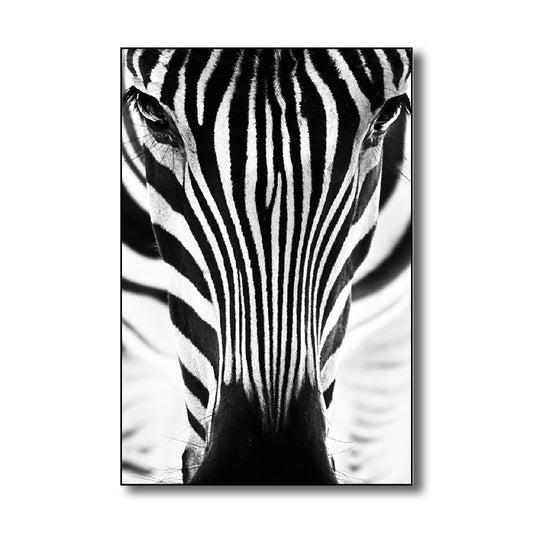 Photography Zebra Canvas Wall Art Soft Color Vintage Style Painting for Living Room Clearhalo 'Arts' 'Canvas Art' 1761381