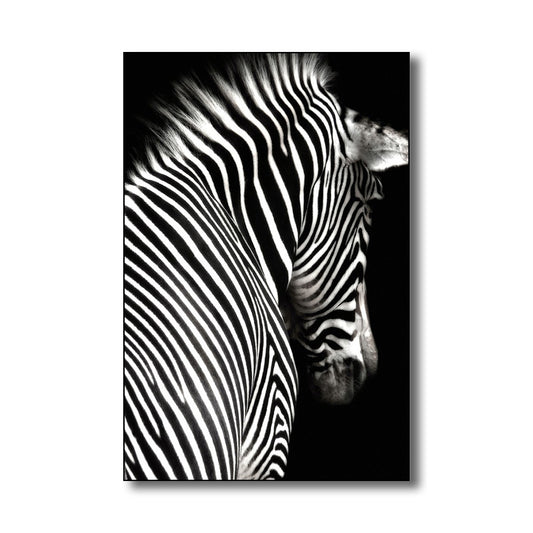 Photography Zebra Canvas Wall Art Soft Color Vintage Style Painting for Living Room Clearhalo 'Arts' 'Canvas Art' 1761385