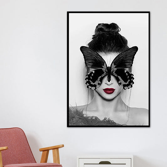 Masque Butterfly Girl Decor Mur