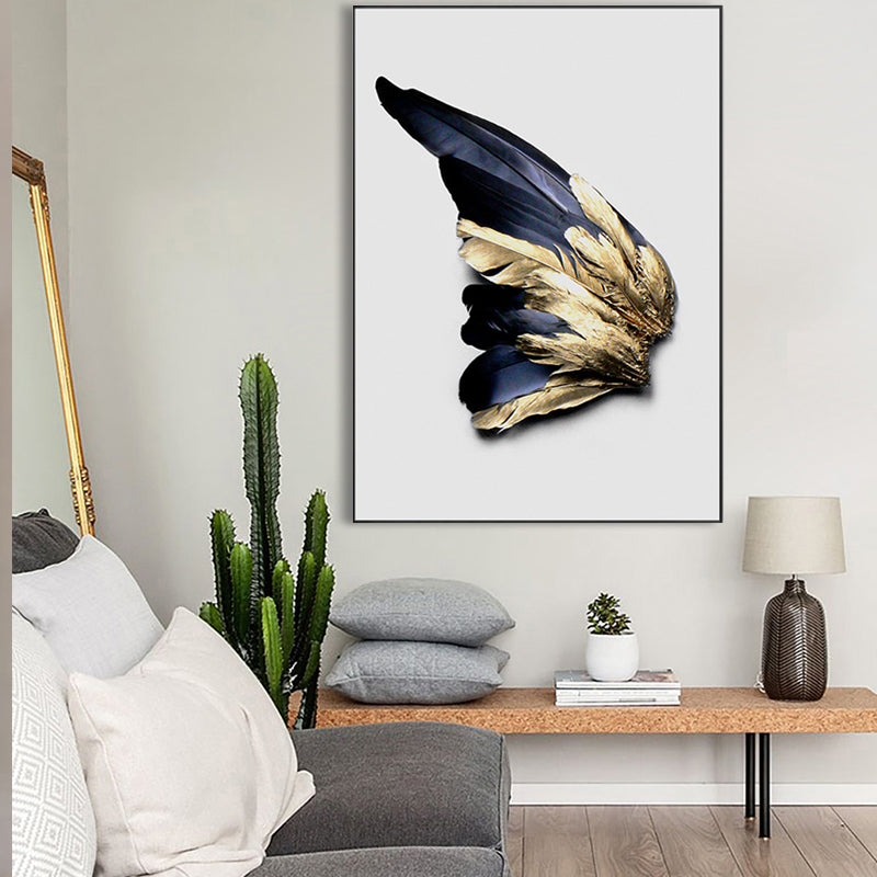 Bird Feathers Photography Wall Decor Contemporary Canvas Painting