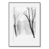 Vintage Forest Snowy Scenery Canvas Gray Textured Wall Art Print for Dining Room Clearhalo 'Arts' 'Canvas Art' 1762196