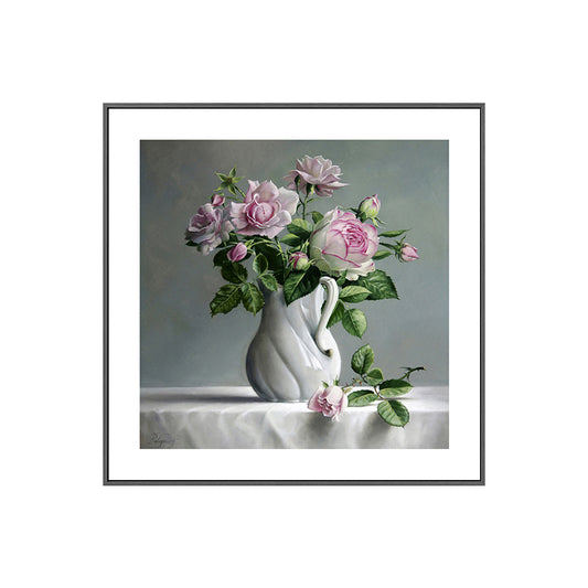 French Country Style Flower Canvas Bedroom Wall Art Decor in Pastel Color, Multiple Sizes Clearhalo 'Arts' 'Canvas Art' 1762310