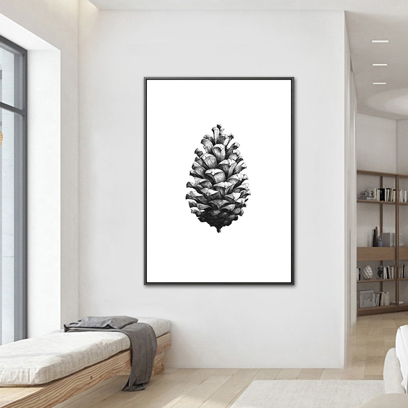 Intact Pine Cone Canvas Textured Scandinavian Style for Girls Bedroom Wall Art Decor Clearhalo 'Arts' 'Canvas Art' 1762669