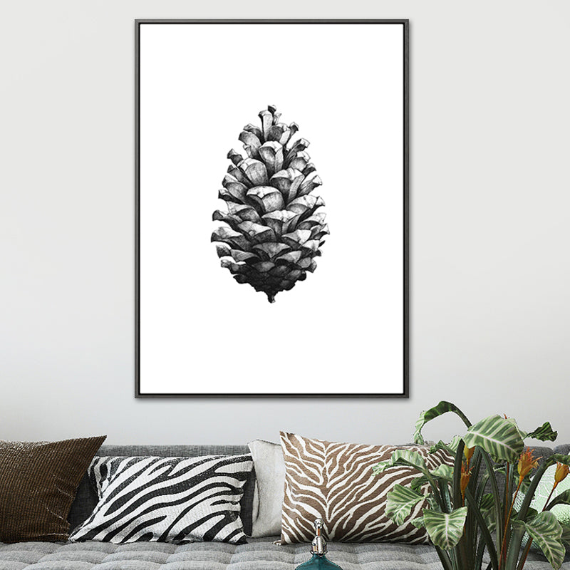 Intact Pine Cone Canvas Textured Scandinavian Style for Girls Bedroom Wall Art Decor Clearhalo 'Arts' 'Canvas Art' 1762670