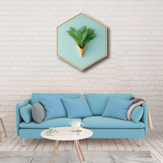 Green Botanical Canvas Print Scandinavian Textured Wall Art Decor for Living Room Clearhalo 'Arts' 'Canvas Art' 1763488