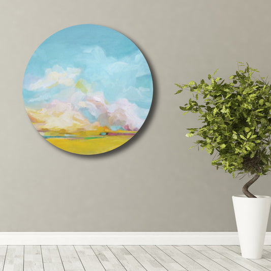 Pastel Color Cloud Scenery Painting Textured Modern Art Dining Room Canvas Print Clearhalo 'Arts' 'Canvas Art' 1763968