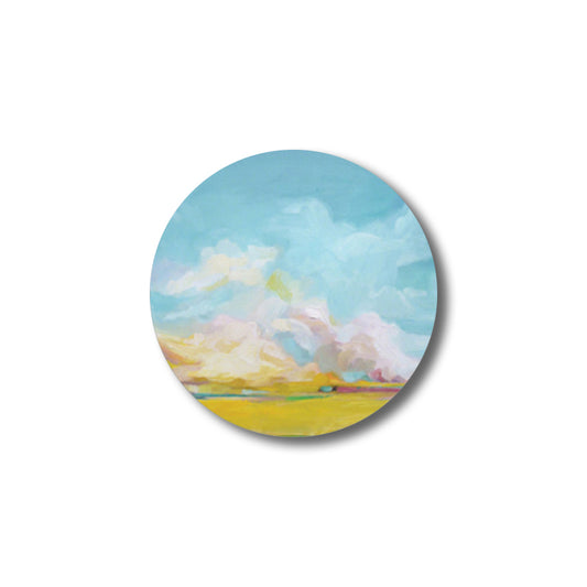 Pastel Color Cloud Scenery Painting Textured Modern Art Dining Room Canvas Print Clearhalo 'Arts' 'Canvas Art' 1763969