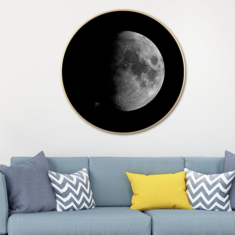 Pastel Color Outer Space Canvas Modern Style Textured Wall Print for Living Room Clearhalo 'Art Gallery' 'Canvas Art' 'Contemporary Art Gallery' 'Modern' Arts' 1764009