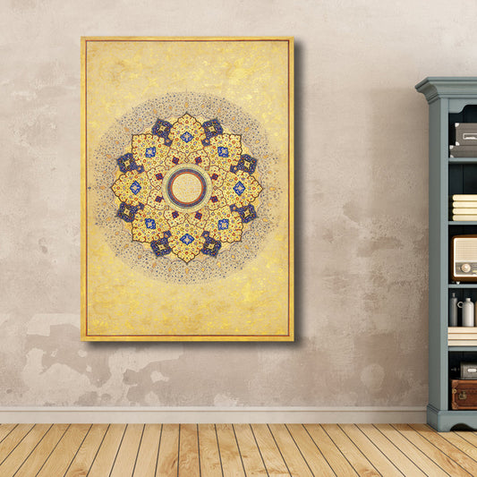 Canvas Pastel Color Painting Art Nouveau Jacquard Pattern Wall Decor, meerdere maten beschikbaar