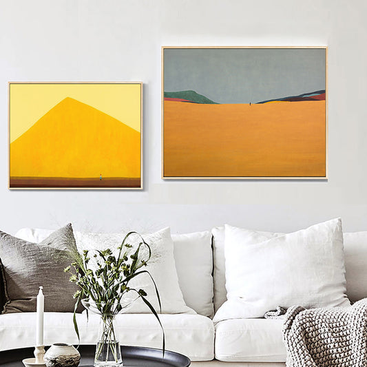 Pastellfarben Landschaft Wandkunst strukturierte nordische Wohnzimmer Leinwand Druck, mehrere Größen