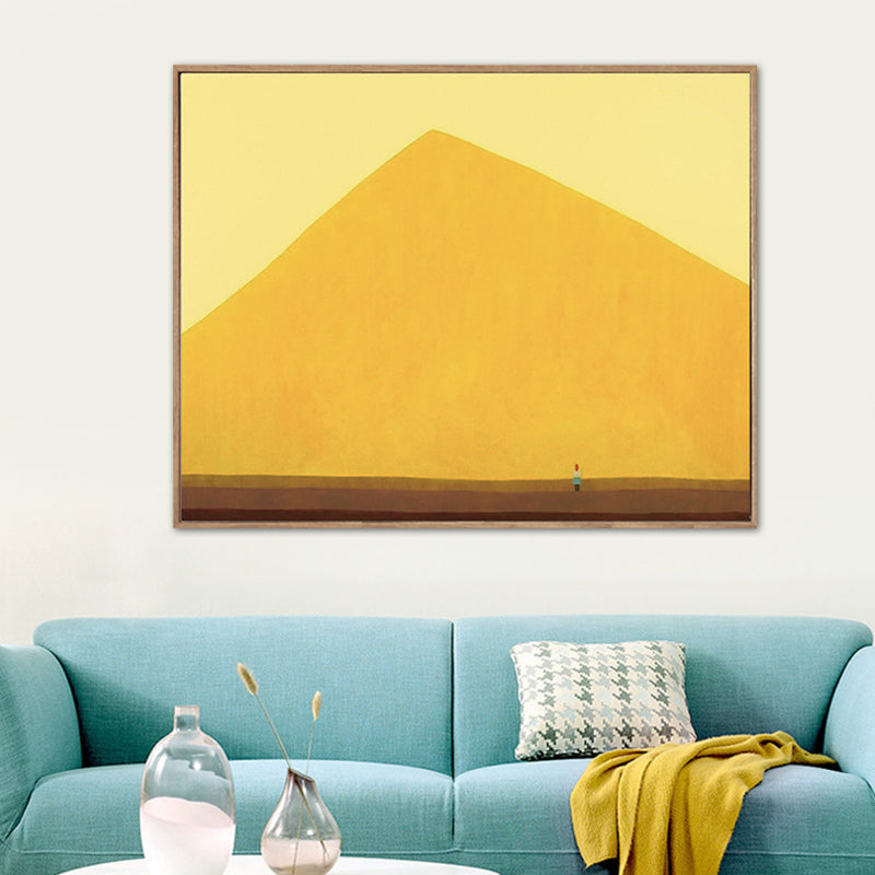 Pastel Color Scenery Wall Art Textured Nordic Sitting Room Canvas Print, Multiple Sizes