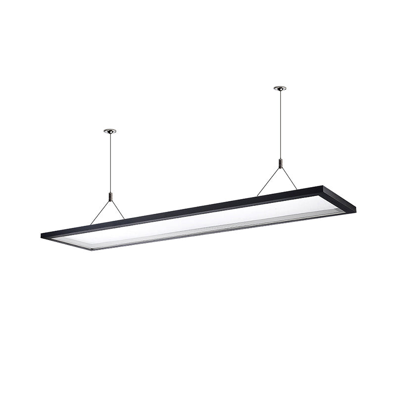 Silver/Black Ultra Slim Hanging Pendant Modern LED Acrylic Ceiling Light Kit for Office Clearhalo 'Ceiling Lights' 'Modern Pendants' 'Modern' 'Pendant Lights' 'Pendants' Lighting' 176464