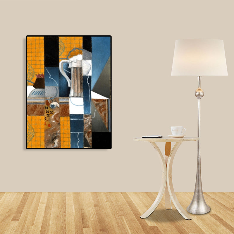 Instruments Oil Painting Art Print Cubism Style Canvas Wall Decor, Multiple Sizes Grey Clearhalo 'Arts' 'Canvas Art' 1764664