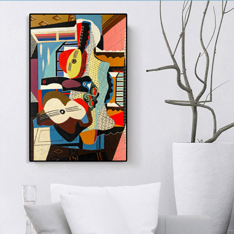 Instruments Oil Painting Art Print Cubism Style Canvas Wall Decor, Multiple Sizes Clearhalo 'Arts' 'Canvas Art' 1764672