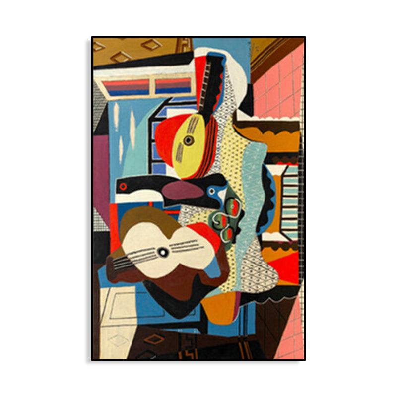 Instruments Oil Painting Art Print Cubism Style Canvas Wall Decor, Multiple Sizes Clearhalo 'Arts' 'Canvas Art' 1764674