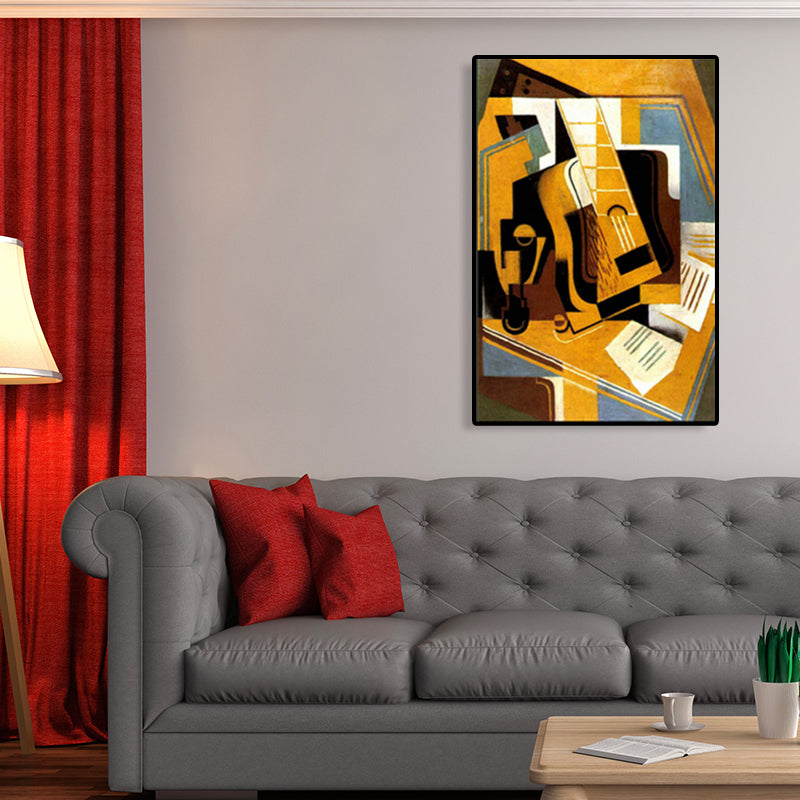 Instruments Oil Painting Art Print Cubism Style Canvas Wall Decor, Multiple Sizes Clearhalo 'Arts' 'Canvas Art' 1764680