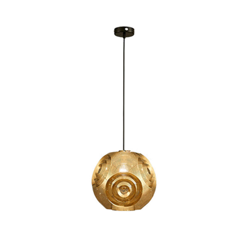 Globe Pendant Lighting Nordic Metal 1 Light Chrome/Gold/Rose Gold Hanging Ceiling Light, 11"/12.5"/15"W Clearhalo 'Ceiling Lights' 'Modern Pendants' 'Modern' 'Pendant Lights' 'Pendants' Lighting' 176482