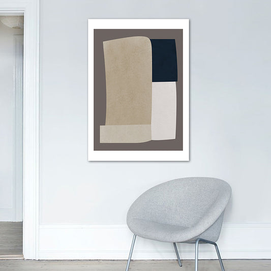 Dark Color Nordic Wall Art Illustration Abstract Canvas Print for House Interior Clearhalo 'Arts' 'Canvas Art' 1764844