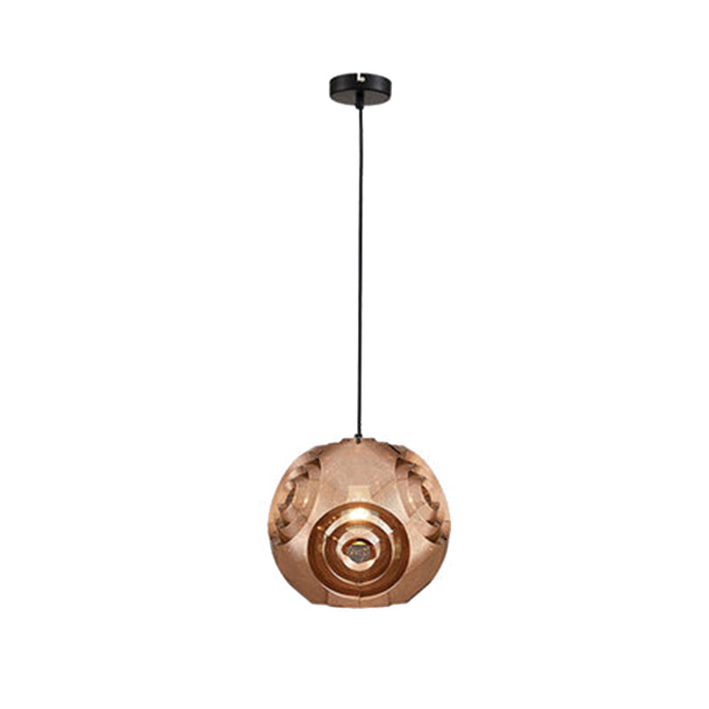 Globe Pendant Lighting Nordic Metal 1 Light Chrome/Gold/Rose Gold Hanging Ceiling Light, 11"/12.5"/15"W Clearhalo 'Ceiling Lights' 'Modern Pendants' 'Modern' 'Pendant Lights' 'Pendants' Lighting' 176490