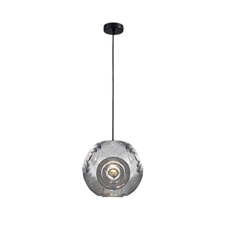 Globe Pendant Lighting Nordic Metal 1 Light Chrome/Gold/Rose Gold Hanging Ceiling Light, 11"/12.5"/15"W Clearhalo 'Ceiling Lights' 'Modern Pendants' 'Modern' 'Pendant Lights' 'Pendants' Lighting' 176493